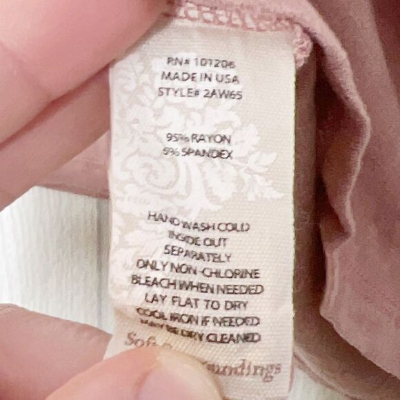 Soft Surroundings | Purple Button Front Long Sleeve Top Size X Small - Picture 5 of 5